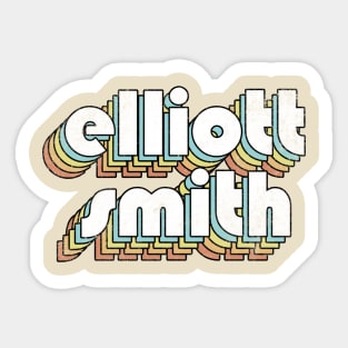 Elliott Smith - Retro Rainbow Letters Sticker